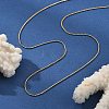 1MM 304 Stainless Steel Serpentine Chain Necklaces for Women Men NJEW-T016-11G-2