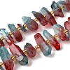 Electroplated Natural Quartz Crystal Beads Strands G-F800-D16-1