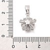 Rack Plating Brass Micro Pave Cubic Zirconia Pendants KK-M082-04B-P-3