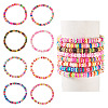 8Pcs Handmade Polymer Clay Heishi Beads Beaded Bracelet Sets BJEW-TAC0030-1