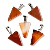 Natural Red Agate Pendants G-B127-04P-15-1