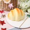 12 Sets 6 Colors PU Leather Cake Toppers with Bamboo Stick FIND-CA0009-83-5