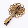 Zinc Alloy Alligator Hair Clip Findings PALLOY-WH0072-49AB-2