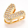 Brass Micro Pave Cubic Zirconia Charms KK-N254-217G-V-2