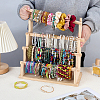 4-Tier Wood Bracelet Organizer Display Stands BDIS-WH0010-16C-3