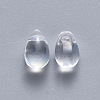 Transparent Spray Painted Glass Charms X-GLAA-R211-03-D07-2