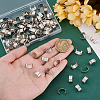 120Pcs Brass Folding Crimp Ends KK-PH0014-10P-3