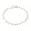 Brass Enamel Pendant Anklets & Bracelets & Necklaces Jewelry Sets SJEW-JS01149-11