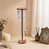 Round Wooden Necklace Organizer Display Stands NDIS-WH0010-34A-4