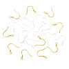 20Pcs 2 Styles 925 Sterling Silver Flat Coil Earwire STER-TA0001-38-3