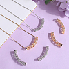 6Pcs 2 Colors Brass Tube Beads KK-BBC0014-58-4