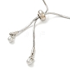 Brass Flat Snake Chains Lariat Necklaces NJEW-P289-13P-4