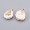 Natural Cultured Freshwater Pearl Pendants PEAR-F008-07G-2