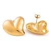 Ion Plating(IP) Heart 304 Stainless Steel Stud Earrings for Women LS-EJEW-L272-033G-03-2