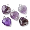 Natural Amethyst Pendants G-E603-01P-03-1