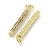 Rack Plating Brass Micro Pave Clear Cubic Zirconia Pendants KK-Q804-23G-2