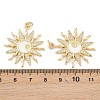 Brass Enamel Cubic Zirconia Pendants KK-L251-23G-01-3