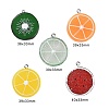 18Pcs 5 Colors Resin Pendants RESI-LS0001-09P-2