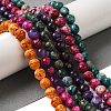 Dyed & Heated Natural Fire Crackle Agate Beads Strands G-P539-C01-04-2