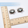 DICOSMETIC 2Pcs Plastic Pearl Eye Brooch with Glass Seed Beaded JEWB-DC0001-11-3