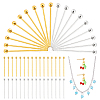 60Pcs 2 Colors 925 Sterling Silver Head Pins STER-PH0003-19-1