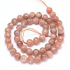 Round Natural Grade B Sunstone Beads Strands LS-G-F222-33-6mm-3