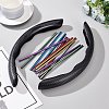 SUPERFINDINGS 2Pcs Fibre Car Steering Wheel Cover and 12Pcs PVC Air Conditioner Strip Decoration Cover AJEW-FH0002-40-2