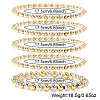 Brass Round Beaded Stretch Bracelet Sets ZD8778-4