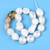 Heated Natural Citrine Nuggets & Natural Cultured Freshwater Pearl Beads Strands PEAR-N023-01A-15-3