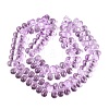 Baking Paint Transparent Glass Beads Strands GL-N005-02A-D04-2