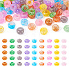  90Pcs 9 Colors Transparent Crackle Acrylic Beads MACR-TA0001-28-8