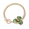 Iron Enamel Green Flower Anklets with OT Clasps for Women RN-CBA08A4-01G-2