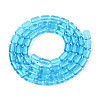 Imitation Jade & Transparent Glass Beads Strands GLAA-N058-4x6mm-A01-3
