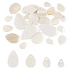 30Pcs 4 Styles Natural White Shell Pendants FIND-TA0004-96-2
