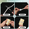 3 Yards 3 Styles Self-adhesion ABS Imitation Pearl with Rhinesatone Hotfix Rhinestone DIY-CY0001-88-5