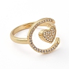 Adjustable Brass Finger Rings RJEW-G096-39G-2