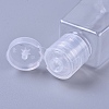 30ml Transparent PET Plastic Refillable Flip Top Cap Bottles X-AJEW-WH0105-90-2