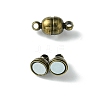 10Pcs Round Brass Magnetic Clasps with Loops KK-FS0001-34AB-3