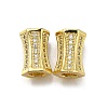 Brass Micro Pave Clear Cubic Zirconia European Beads ZIRC-I070-072G-1