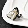 Natural Yellow Quartz Irregular Nugget Open Cuff Rings G-A278-03AB-05-1