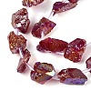 Dyed Electroplate Raw Rough Natural Amethyst Beads Strands G-Q610-05C-4
