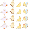 40Pcs 4 Styles Alloy Enamel Pendants ENAM-SC0007-54-1
