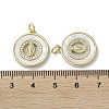 Brass Micro Pave Cubic Zirconia Pendants KK-G485-19E-G-3