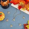 6Pcs Halloween Brass Cubic Zirconia Pendants ZIRC-BBC0003-41-3