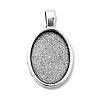 Vintage Tibetan Style Alloy Pendant Cabochon Settings X-TIBEP-O006-04AS-1