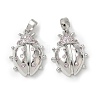 Brass Micro Pave Cubic Zirconia Pendants KK-I371-23P-1