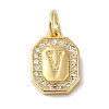 Real 18K Gold Plated Brass Micro Pave Clear Cubic Zirconia Pendants KK-L216-002G-V-1