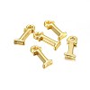 Golden Plated Alloy Letter Pendants X-PALLOY-P097-01-I-2