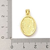 Virgin Mary Theme Rack Plating Brass Micro Pave Cubic Zirconia Pendants KK-G513-36G-3