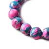 Dyed Natural Magnesite Beads Strands G-L617-D01-8mm-05-4